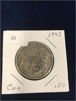 1943 Canadian Fifty Cent Piece