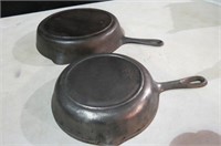 PAIR #5 & # 8 CAST IRON SKILLETS