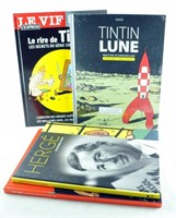 Hergé. Lot de 4 volumes sur Tintin