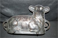 2 PC CAST IRON GRISWOLD LAMB CAKE MOLD