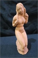 ARTIST SIGNED NUDE WOMEN CLAY STATUE