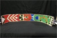 ALL HAND MADE INDIAN BEADWORK W/ SHELL EDGING