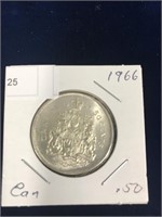 1966 Canadian Fifty Cent Piece