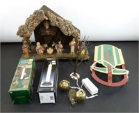 * Christmas Lot - Radio Flyer Sled, Vtg Nativity