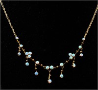 Ladies 14K Opal Necklace