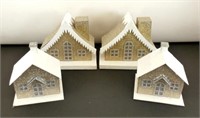 Set of 2 Large & 2 Small Paper Houses; Very