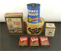 Advertising Tins - Velvet, Maxwell House, Hungry