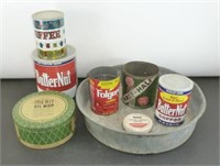 * Misc. Advertising Tins & Oil Collection Tin