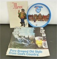 * Old Style Placemats, Menu & Tray
