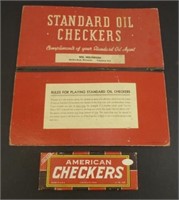 Standard Oil Checkers Board and Checkers