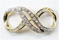 Ladies 18K Diamond Infinity Pendant