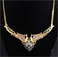 14K Figural Bird Necklace