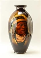 Arthur Williams Rozane Pottery Portrait Vase