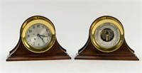 Chelsea Brass Ships Clock and Barometer Set