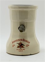 1919 Anheuser-Busch Stoneware Syrup Dispenser