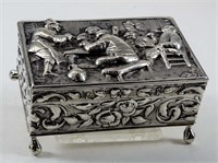 Antique Dutch Silver Jewel Casket