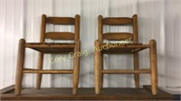 2 Wood Childers Chairs