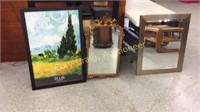 2 Wall Mirrors, 24x 36 Picture Frame