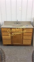 4' 1/2" Marble Sink With Faucet With Cabinet