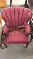 Maroon Wing Back Chair