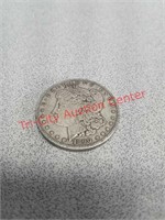 1890 Morgan silver dollar coin currency