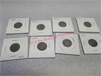 Indian Head pennies various years coins currency