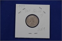 Dime 1977 Elizabeth II Dot Beside 7 Coin