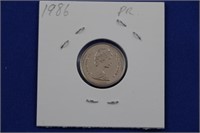 Dime 1986 Elizabeth II Coin