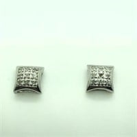 $100 S/Sil  Diamond Earrings