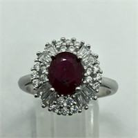 $250 S/Sil Ruby CZ Ring