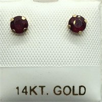 $300 14K Ruby Pearl Earrings