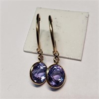 $3750 14K Tanzanite  Diamond Earrings