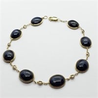 $3700 14K Star Sapphires  Diamond Bracelet