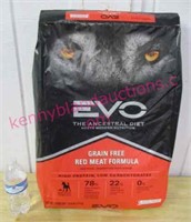 new dog food "evo red meat" 28.6-lbs ($90 retail)