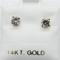 $1850 14K  Diamond Earrings