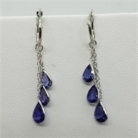 $2600 14K Tanzanite Drop Earrings