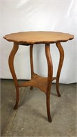 Tall solid wood side/lamp table