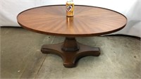 Small oval wooden coffee table