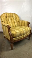 Vintage Thomasville Yellow Striped Accent Chair