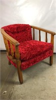 Vintage red upholstered chair