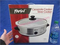 new parini casserole cooker slow cooker (2.5qt)