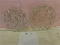 2 Clear lass Serving Trays