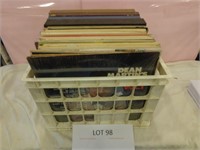 Crate of Record albums