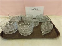 8 Bowls and Cut Glass Bowl