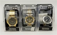 Lot Of 3 New Quartz Watches