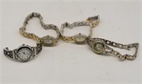 Lot Of 4 Ladies Watches 2 Are Elgin
