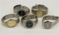 Lot Of 5 Armitron Mens Watches Stainless Steel