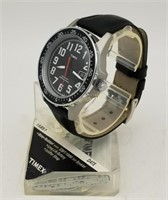 New Timex Mens Wristwatch Black White Diver Style