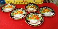 392 - 5 LARGE COLORFUL PLATES