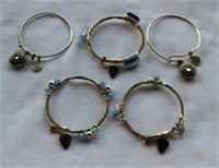 COLLECTION OF 5 BRACELETS INC. 3 STRING THEORY